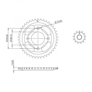 AFAM Kit chaîne, moto, 17613100