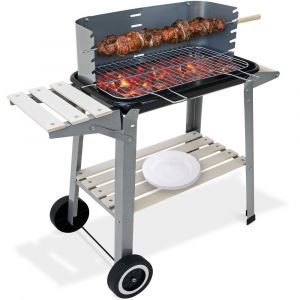 Deuba Barbecue mobile 55 x 35 cm avec roues