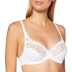 PLAYTEX Essential Elegance Broderie Soutien-Gorge avec Armatures, Blanc, 100B Femme