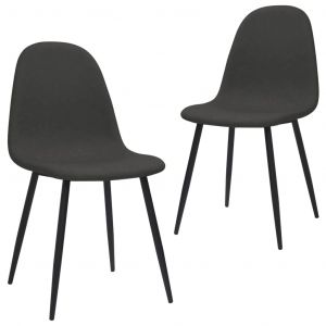 VidaXL Chaises à dîner 2 pcs 45x54,5x87 cm Noir Similicuir