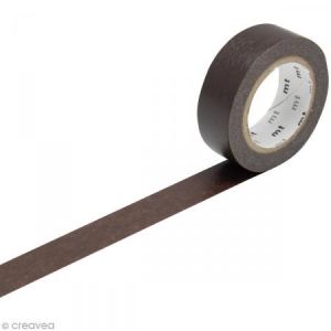 Image de Masking tape mt Basic Uni - Marron chocolat - 15 mm x 7 m
