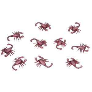 Ruedelafete Lot de 10 Scorpions bruns pvc 6,5cm