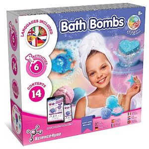 Science4you Fabrique Bombe de Bain pour Enfants: Création Boule de Bain, 6 Expériences Scientifiques Enfants, Jeux Éducatif de Sciences, Coffret de Boule de Baignoire pour Fille & Garçon 7 8 9 10+ Ans