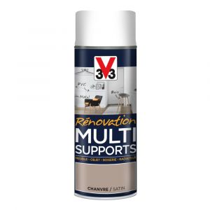 V33 Aérosol Peinture Rénovation Multisupport Satin Chanvre 400ml