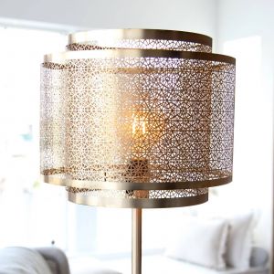 Boutica-design Lampadaire Hermine 1x60W E27 Laiton