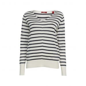 Esprit Pull col V rayé femme