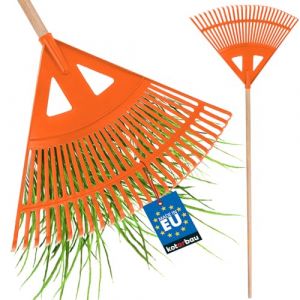Râteau de Feuilles Robuste en Plastique - Orange - 580 mm - KOTARBAU