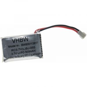 Image de Vhbw Li-Ion batterie 550mAh (3.7V) pour drone multicopter quadrocopter télécommande Bojiang S5C-2 Quadrocopter