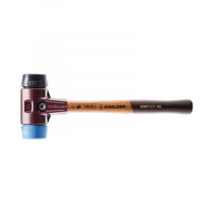 Maillet HALDER SIMPLEX TPE souple / caoutchouc chargé avec boîtier en fonte malléable et manche en bois - D=80 mm - 3012.080