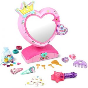 Funlockets - Mon Miroir Secret - Personnalisable - 20 Surprises à découvrir - Accessoires pour Coiffure - kit pour Strass à Cheveux - Barrettes, élastiques, Pinces - Jouet Fille - A partir de 5 Ans
