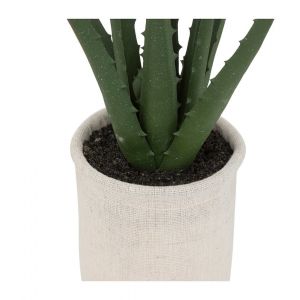 Image de Plante Artificielle en Pot "Aloe" 29cm Vert & Beige Prix