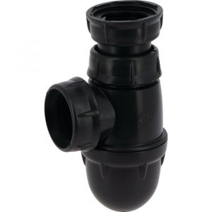 Nicoll Siphon d'évier noir en matières recyclées - Ø 40 mm - F 1'1/2