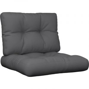 VidaXL Coussins de palette lot de 2 anthracite tissu