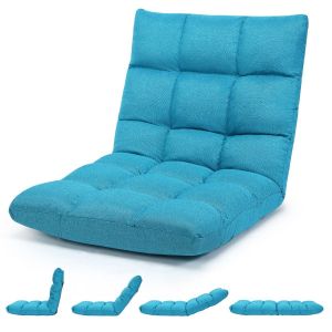 Chaise de sol Coast avec chaise longue arrière en corail 105 x 56 x 15 cm turquoise