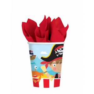 Amscan 8&nbsp;gobelets en carton P'tit Pirates