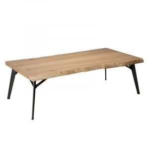 Image de House and Garden Table basse rustique chêne et acier - Eastwood