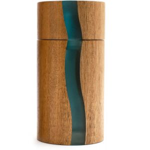 Diset Moulin &agrave; sel BISETTI Positano 13 cm Acacia r&eacute;sine bleue