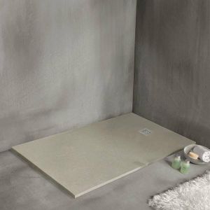 Sanycces Receveur de douche 120 x 80 cm extra plat - STRATO Beige