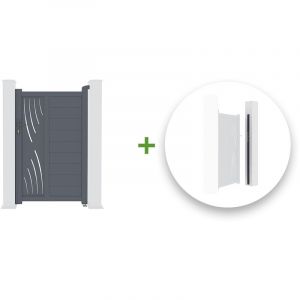 Casanoov - Portillon aluminium veleta 100x160cm + Kit inversion ouverture
