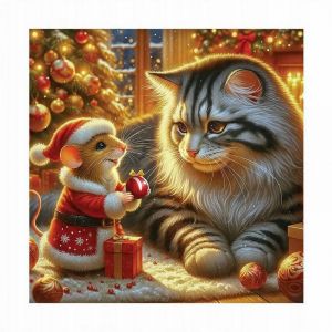 Wooden City Puzzle 250 pièces en bois : Le chat et la souris