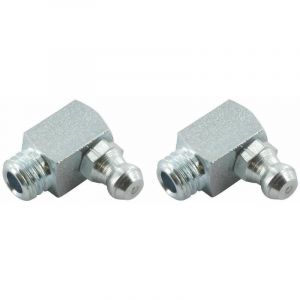 Cyclingcolors 2x graisseur M8x1,25 angle 90° embout graissage pompe à graisse manuelle hydraulique tracteur engin agricole tractopelle