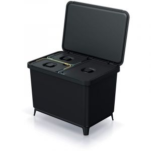 Système de recyclage avec pieds amovibles 10L, 23L Systema 56x39x41 cm - Noir - Keden