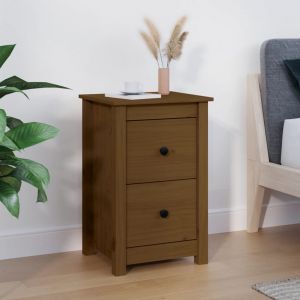 VidaXL Table de chevet Marron miel 40x35x61,5 cm Bois de pin solide 820952