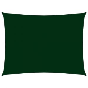 Voile toile d'ombrage parasol tissu oxford rectangulaire 2 x 4 m vert foncé 02_0009615