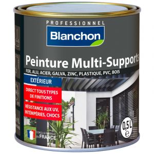 Blanchon Peinture multi-supports ral 7040 gris alu Finition : Satin 0,5 l