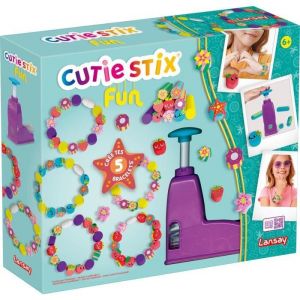 Lansay CUTIE STIX Fun - Kit Création de 5 Bracelets pour Enfants dès 6 ans - Fabrication Bijoux - Coupe & Crée des Perles Multicolores - Activité Manuelle Loisirs Créatifs -Idée Cadeau Anniversaire