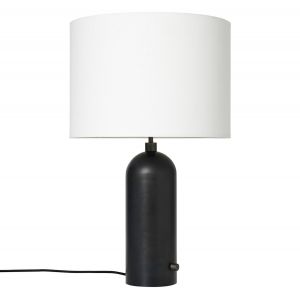 Image de Gubi Lampe de table Gravity / Small - Ø 30 x H 49 cm blanc,noir en métal