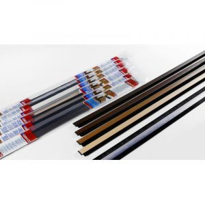 Geko Bas de porte adhesif pvc marron + brosse flexible 100CM