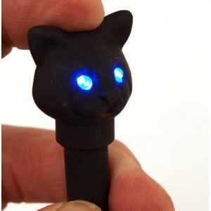 Kikkerland Stylo bille Chat avec son et lumière