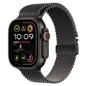 Apple Watch Ultra 2 OLED 49 mm Numérique 410 x 502 pixels Écran tactile 4G Noir Wifi GPS (satellite) (MX5V3TY/A)
