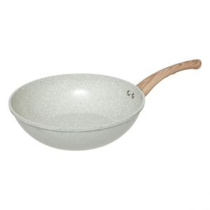 Wok 28cm en aluminium forg&eacute;