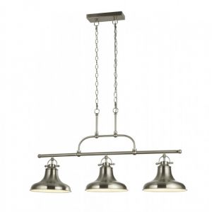 Image de Searchlight Suspension bar industriel dallas 3 ampoules argent satiné