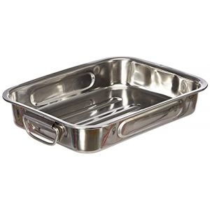 KrÜger Karl - Plat à four, acier inoxydabe, poignée rabattable, 30x23x5,5cm