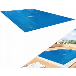 Image de Arebos Bâche de piscine solaire | Bâche Solaire carrée Ø 4,5 x 2,2 m | Bâche Solaire épaisseur 120 µm |Bâche Thermique |Bleu