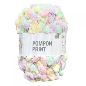 Rico Design Pelote à pompons CREATIVE POMPON PRINT 200 GR 25 Rose - 25 Rose