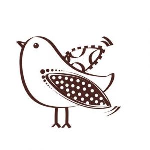 Graine Cr&eacute;ative Tampon en bois oiseau 1