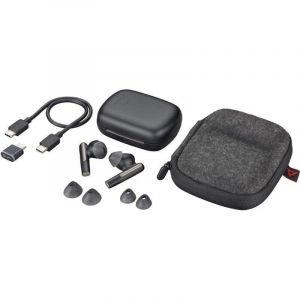 Poly Voyager Free 60 UC - &Eacute;couteurs sans fil avec micro - intra-auriculaire - Bluetooth - Suppresseur de bruit actif - USB-C via un adaptateur Bluetooth - noir de charbon