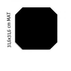 OCTOGONE NEGRO- Carrelage octogone 31,6X31,6 cm noir intense