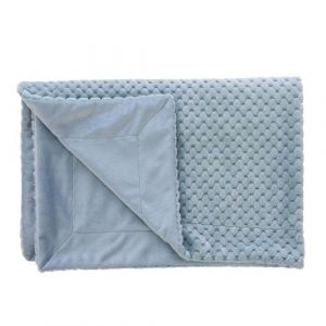 Plaid enfant Rétro bleu 100x75 cm - Amadeus - Bleu - Polyester