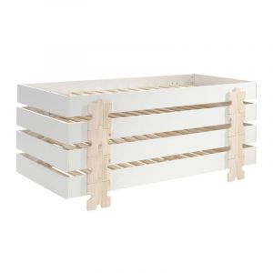 Image de Lit Enfant en Bois "Modulo Puzzle IV" 90x200cm Blanc Prix