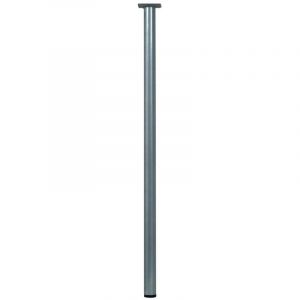 Hettich Pied de table cylindrique fixe acier mat gris, 80 cm