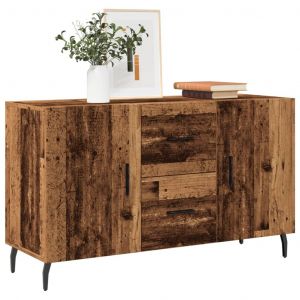 VidaXL Buffet vieux bois 100x36x60 cm bois d'ingénierie, meuble de rangement, meuble de rangement de cuisine, meuble de rangement de salon, placard