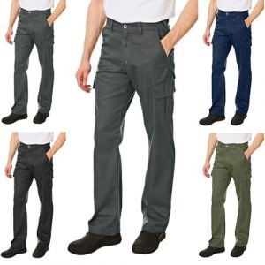 Lee Cooper LCPNT205 Pantalon cargo classique de sécurité de travail multipoches pour hommes, Gris, 40W / 29L