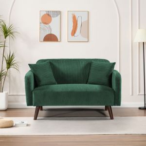 [en.casa] - Canapé 2 places Midt 132 x 70 x 80,5 cm vert