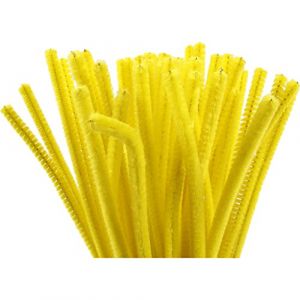 Creotime Lot de 50 nettoyeurs de tuyaux d'épaisseur 6 mm L 30 cm Jaune