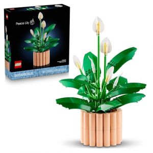 Lego Botanicals Les Fleurs de Lune - Set de Plante Artificielle en Pot pour Adulte - Fausses Fleurs Blanches & Boutons - D&eacute;coration de Chambre ou Salon - Id&eacute;e de Cadeau DIY pour Femme 11504